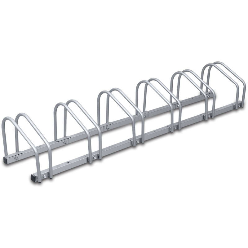 foto del prodotto randaco porti di biciclette per 6 biciclette per pavimento e muro di montaggio in acciaio zincato, 160 x 32 x 26 cm