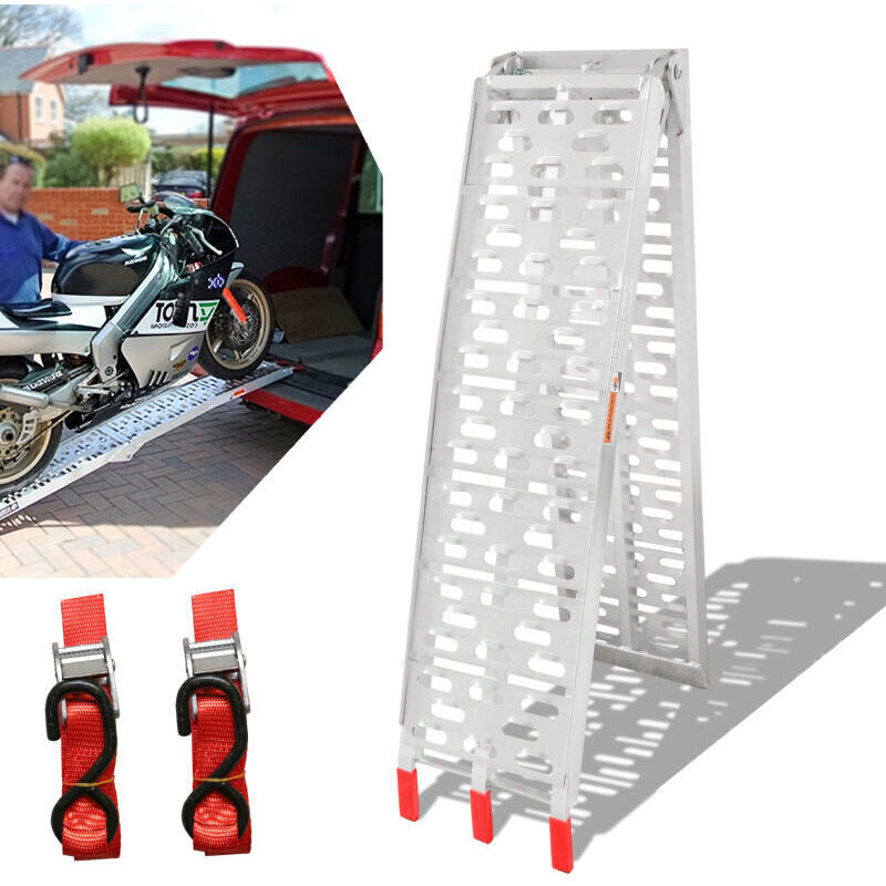 foto del prodotto randaco rampa di carico rampa pieghevole moto auto alluminio fino a 340 kg