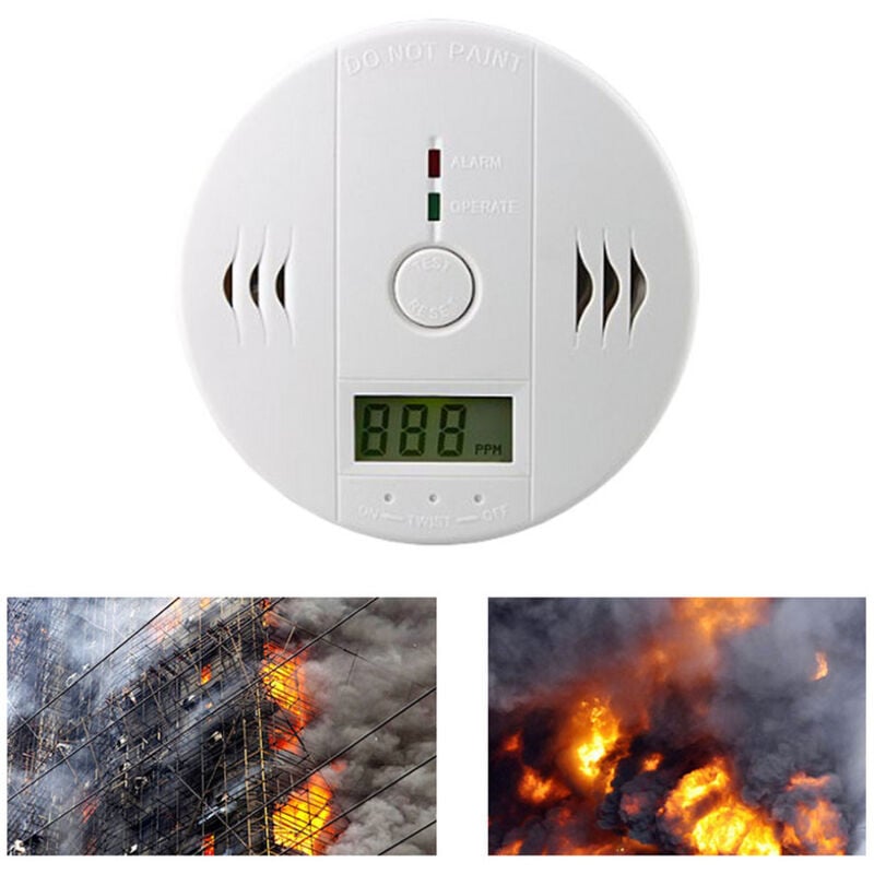 foto del prodotto randaco rilevatore di co alarmante monossido di carbonio rilevatore di fumo rilevatore di fumo gaswarner lcd visualizza il rilevatore di monossido