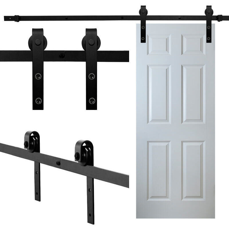 foto del prodotto randaco sistema di porte scorrevoli sistema di porte scorrevoli ferramenta per porte guida per porte maniglia per porte in legno strisce 200cm
