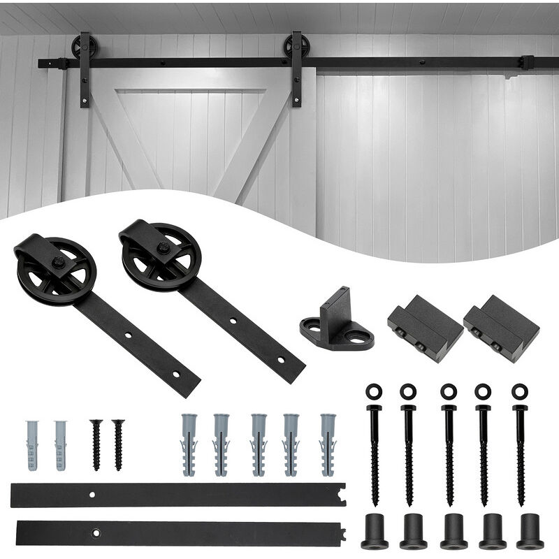 foto del prodotto randaco sistema di porte scorrevoli sistema di porte scorrevoli puleggia per porte scorrevoli maniglia per porte scorrevoli riesenrad 183cm