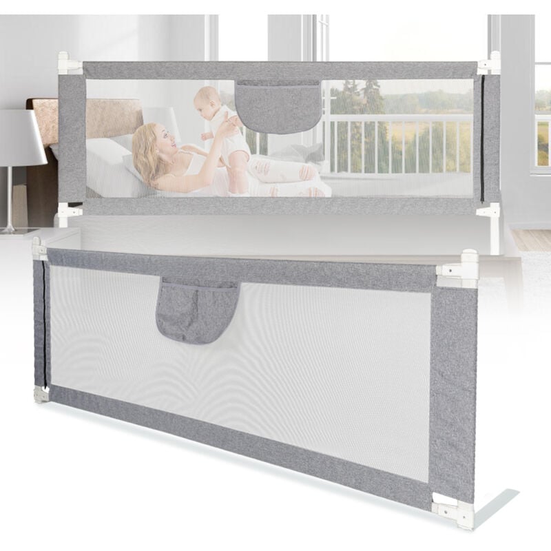foto del prodotto randaco sponde letto bambini 180 cm sbarra letto bambini pu sollevamento verticale sponda letto anti caduta