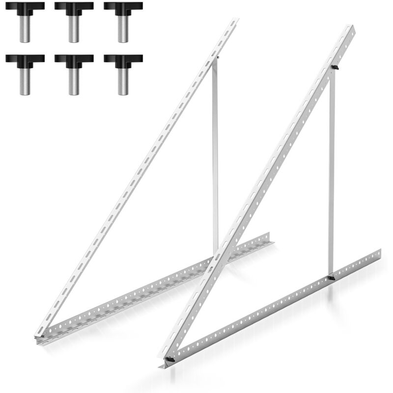 foto del prodotto randaco staffe per pannelli solari da 41 104 cm con inclinazione regolabile per barche, camper, tetti, pavimenti, sistemi di pannelli solari