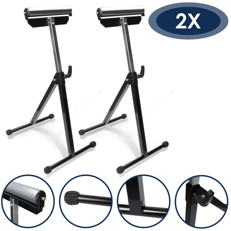 foto del prodotto randaco supporto a rotelle set di 2 supporti a rotelle fino a 60 kg anteriori e regolabili in altezza 68 108 cm
