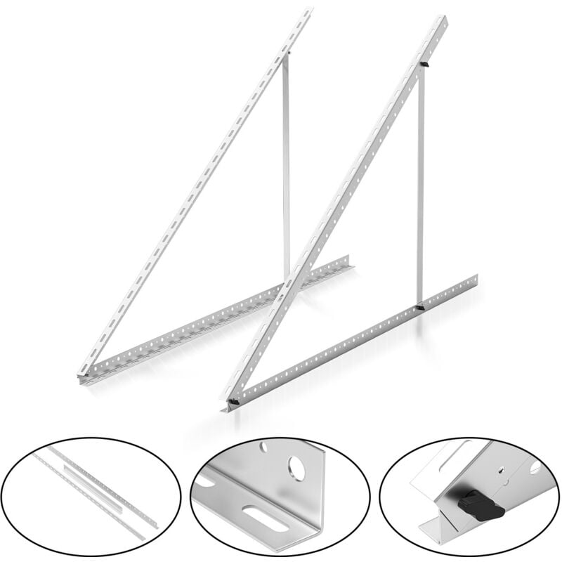 foto del prodotto randaco supporto per pannello solare fino a 104 cm pv flat roof regolabile da 0 a 90 pacchetto di 2