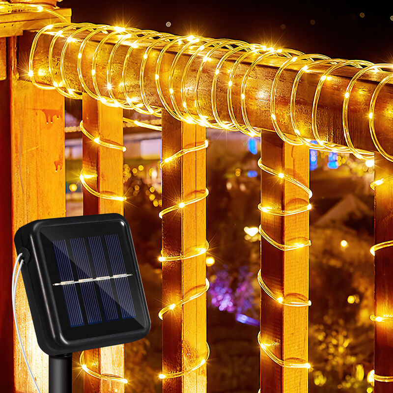 foto del prodotto randaco swanew 1 set di 8 luci di stringa solari. 300 led impermeabili. 32 m bianco caldo 