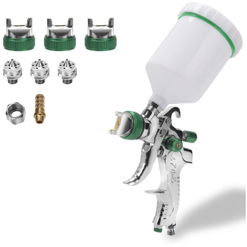 foto del prodotto randaco swanew 2x pistola a spruzzo hvlp con tazza da 600 ml di liquido pistola pneumatica a spruzzo per verniciatura ad aria compressa 3