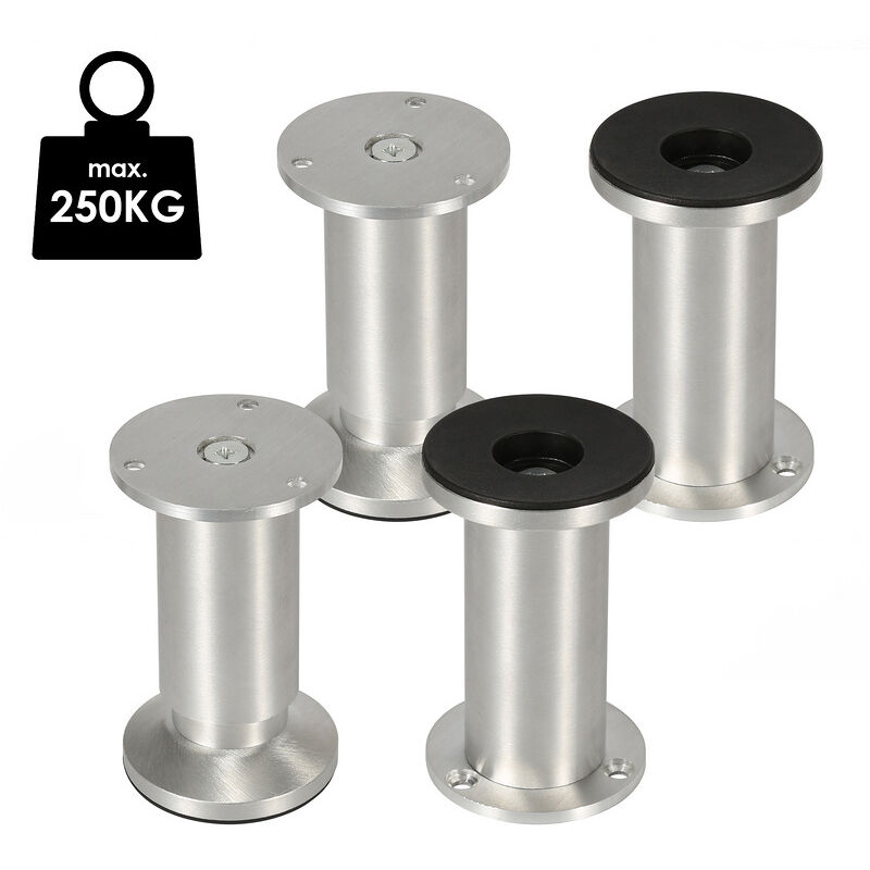 foto del prodotto randaco swanew 4x mobili gambe supporto divano gambe armadio regolabile armadio divano gambe letto gambe alluminio120mm