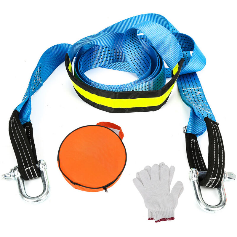 foto del prodotto randaco swanew cinghia traino fuoristrada auto. 8t corda traino elastica recupero tuning 5m . heavy duty car essentials professionale kits con 2