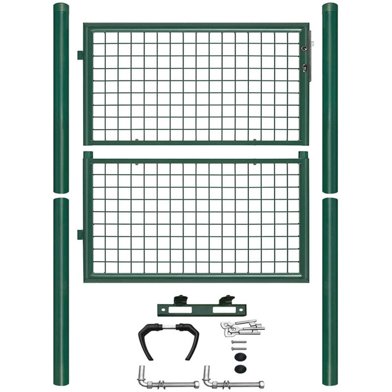 foto del prodotto randaco swanew gartentor zaundertor 100 x 100 cm tubo in acciaio zincato incluso blocco e tasto zaundertor gartent door mesh dimensioni 5 5 cm