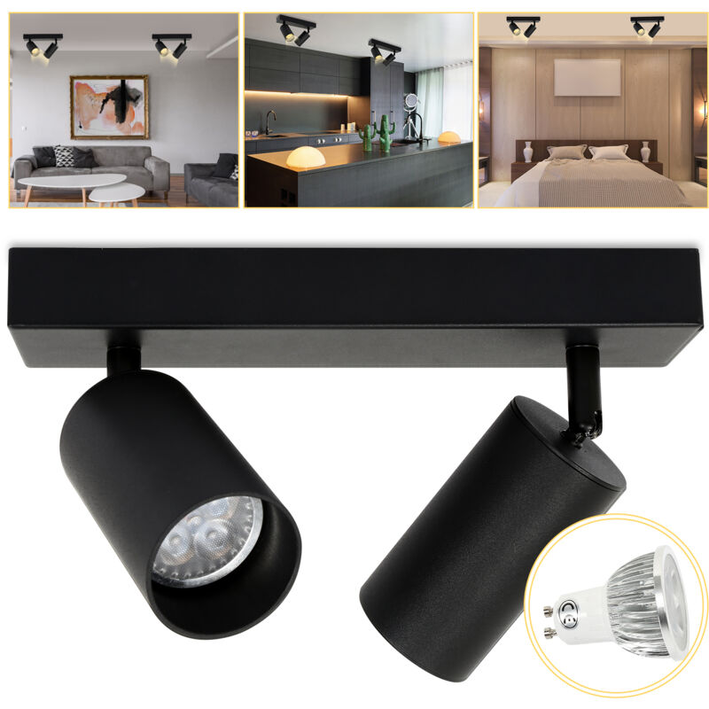 foto del prodotto randaco swanew plafoniera plafoniere led faretto da soffitto faretto da soffitto argento faretto da soffitto girevole corridoio 2 luci
