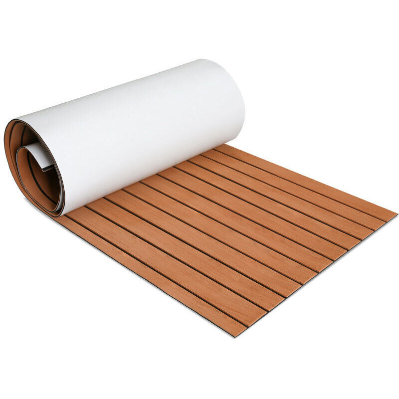 foto del prodotto randaco tappetino da pavimento tappetino antiscivolo tappetino antiscivolo in teak schiuma eva marrone 240x90cm