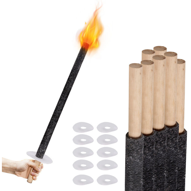 foto del prodotto randaco torcia da giardino, set da 25, lampada a olio per esterni,42cm