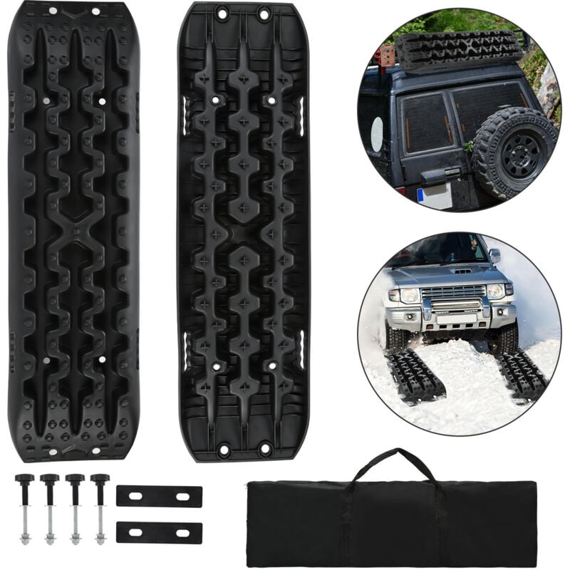 foto del prodotto randaco traction track 2pcs alfombrillas de tracci n 10t nylon placa de evacuaci n de emergencia de coche ayuda de tracci n antideslizante ayuda de