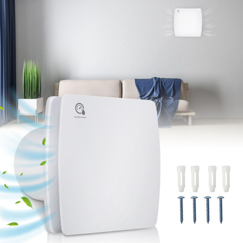 foto del prodotto randaco ventilatore da bagno ventilatore da radiatore ventilatore da parete timer da 100 mm feuchtesensor mit r ckflussleitblech