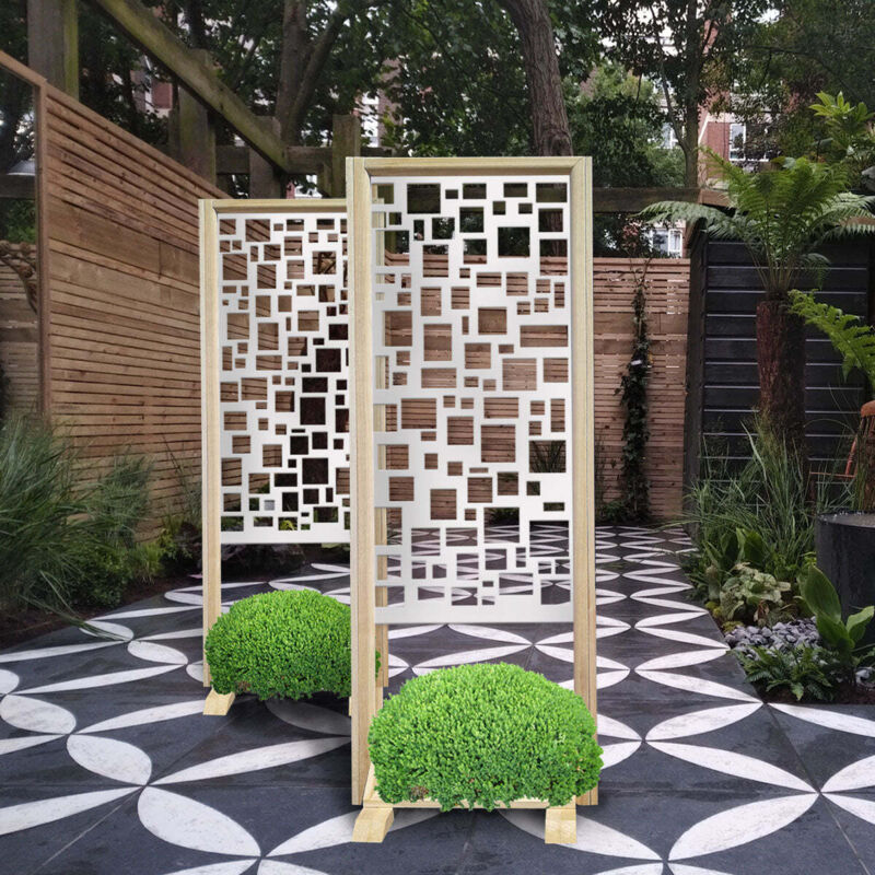 foto del prodotto random separ paravento modulabile 70x190cm in legno e pvc colore bianco
