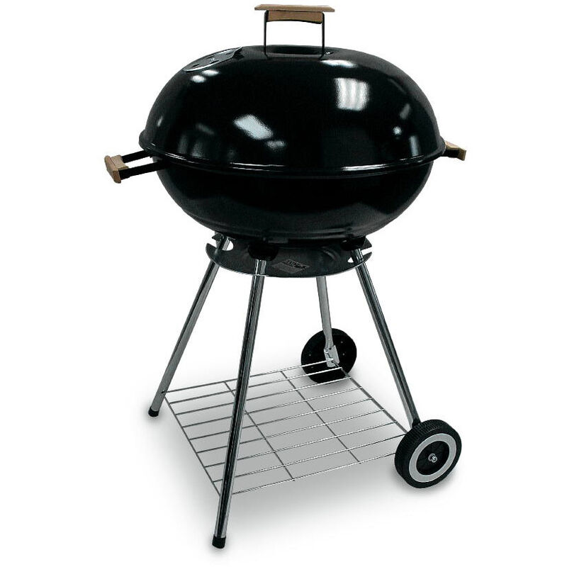foto del prodotto ranieri barbecue a carbone carbonella con griglia 56 cm in acciaio freetime