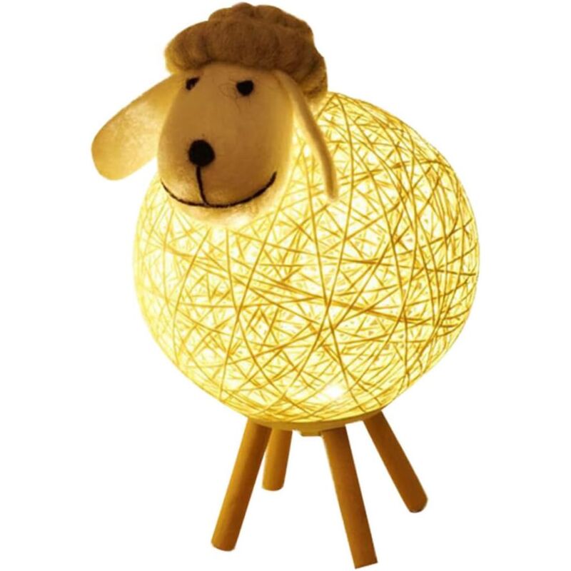 foto del prodotto rapanda 1 pz luce notturna a forma di agnello lampada da comodino carina lampada da comodino luce led novit 