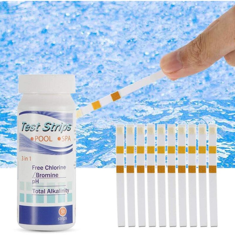 foto del prodotto rapanda 100 strisce per test del ph per piscine, test della durezza dell acqua per cloro libero, alcalinit totale e ph, test per vasche