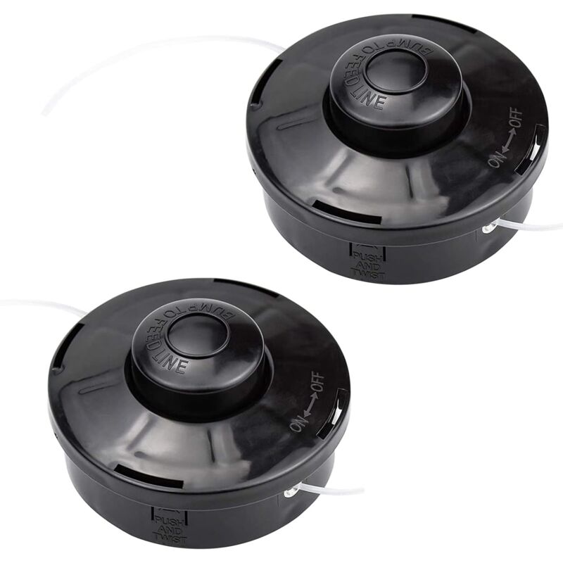foto del prodotto rapanda 2 pezzi di accessori per tosaerba, testina a doppio filo, automatica, universale, per decespugliatore, filettatura m10 x 1,25, per