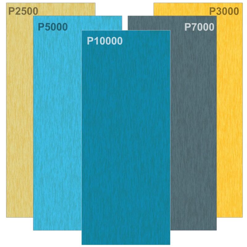 foto del prodotto rapanda 30 fogli carta vetrata carta abrasiva grana 2500, 3000, 5000, 7000 10000 fogli abrasivi per auto, legno mobili, pietra, metallo, vetro, 9,3