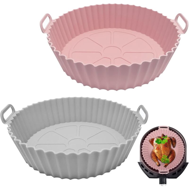foto del prodotto rapanda accessori da cucina e da forno 2 pezzi accessori per friggitrice con cestello in silicone extra large nuovo stile, cestello in silicone