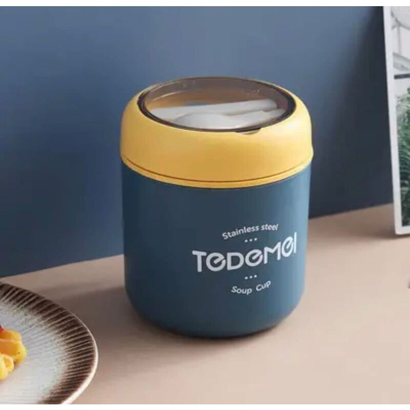 foto del prodotto rapanda accessorio per riporre la cucina, portapranzo piuttosto termico con cucchiaio in acciaio inossidabile, contenitore per alimenti isolato