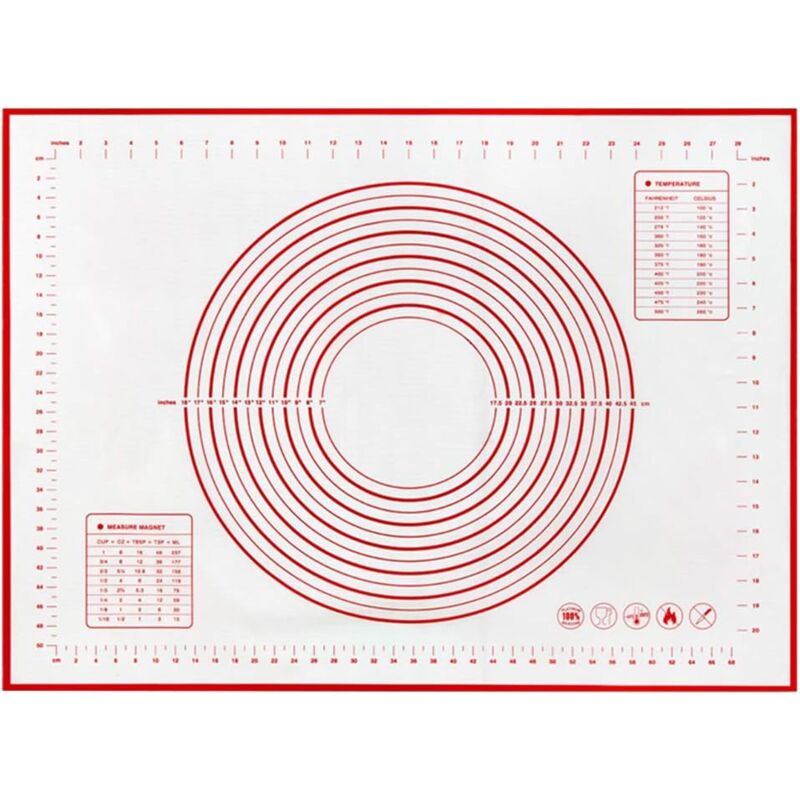 foto del prodotto rapanda accessorio per riporre la cucina, tappetino da forno in silicone riutilizzabile 60 x 40 cm pu misurare le dimensioni tappetino da