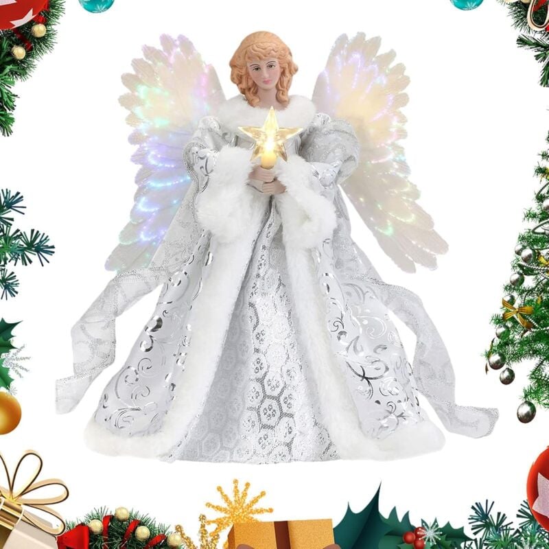 foto del prodotto rapanda altre decorazioni per natale, piccone per albero di natale a forma di angelo decorazione per albero di natale figurina di angelo