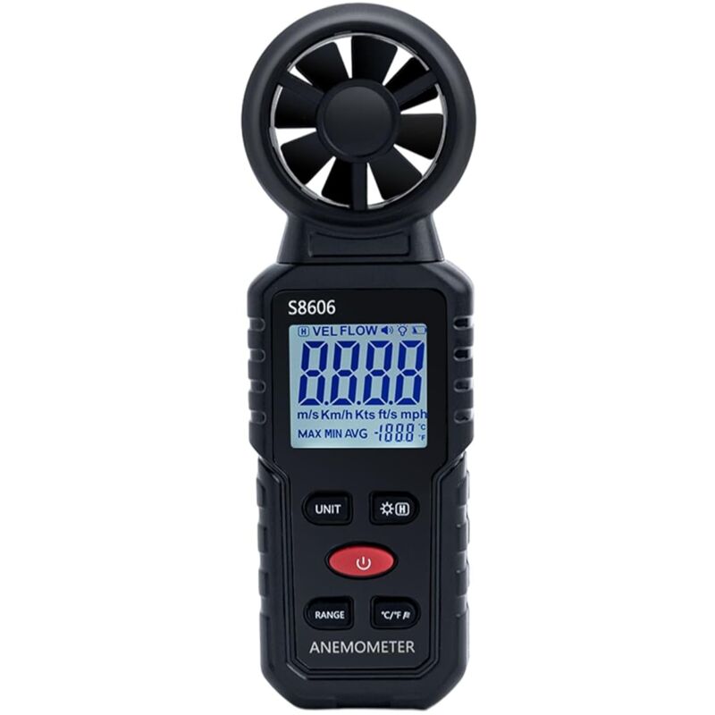foto del prodotto rapanda anemometro digitale portatile 3 in 1, 0 45 m s per la misurazione della velocit del vento, della potenza del vento e della temperatura del