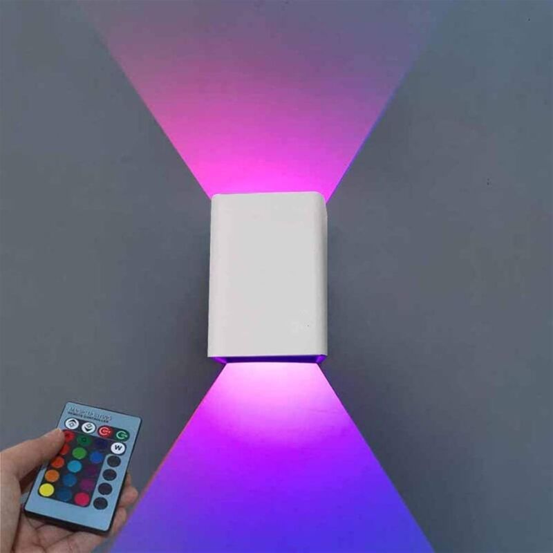 foto del prodotto rapanda applique led da parete per interni 5w luce d atmosfera con dimmer rgb downlight moderno illuminazione da parete in alluminio per