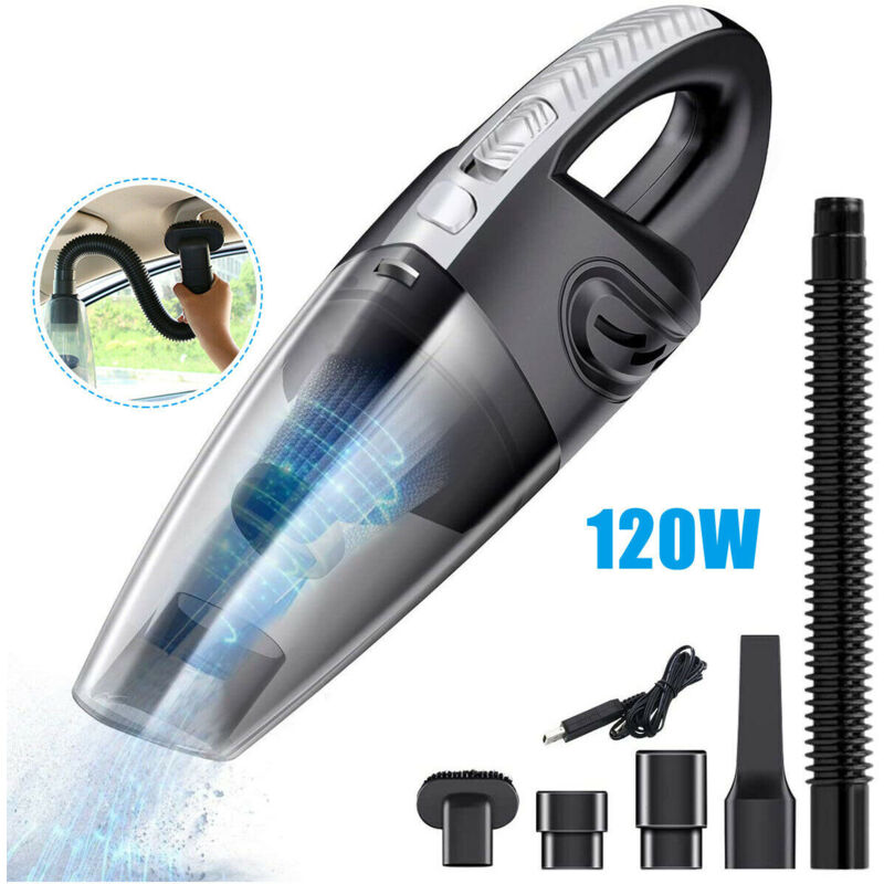 foto del prodotto rapanda aspirapolvere portatile, mini aspirapolvere portatile senza fili da 120 w per auto, ricaricabile con filtro a mucchio, mini aspirapolvere