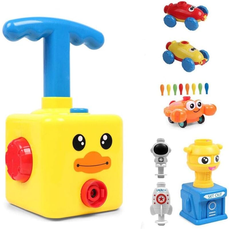 foto del prodotto rapanda auto di lancio alimentata da palloncini, pompa per palloncini gonfiabili, spinta a mano, mini palloncino di plastica, veicolo da corsa,