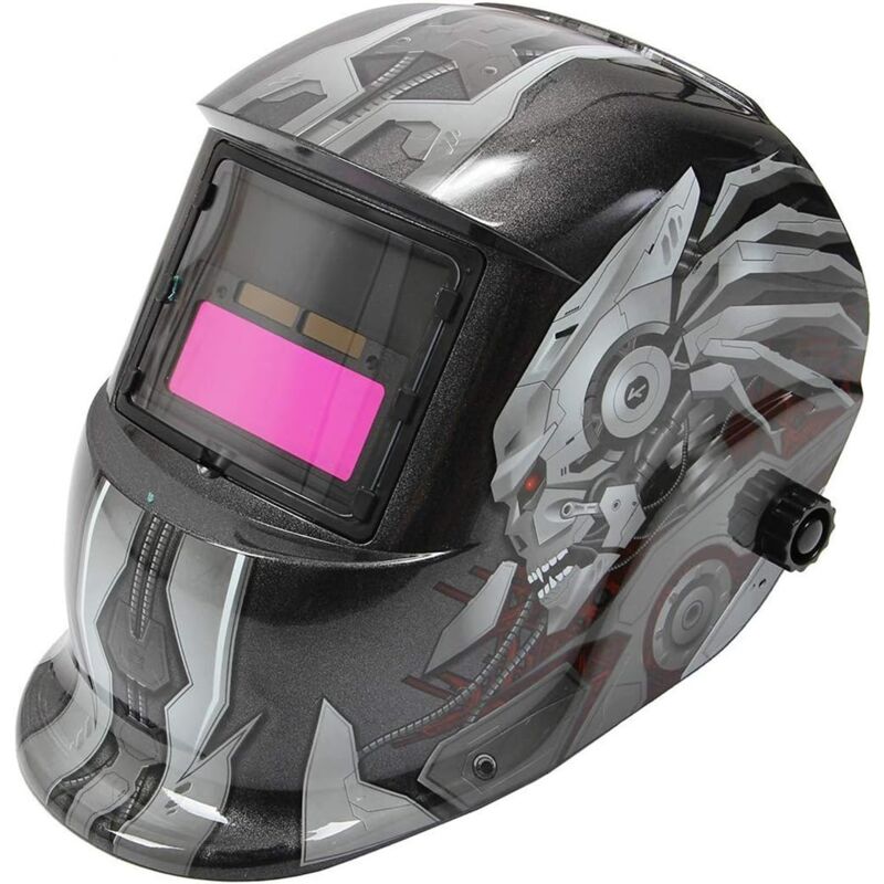 foto del prodotto rapanda casco di saldatura solare automatico, per tutti i tipi di tecniche di saldatura, con fascia, oscuramento automatico per tutte le