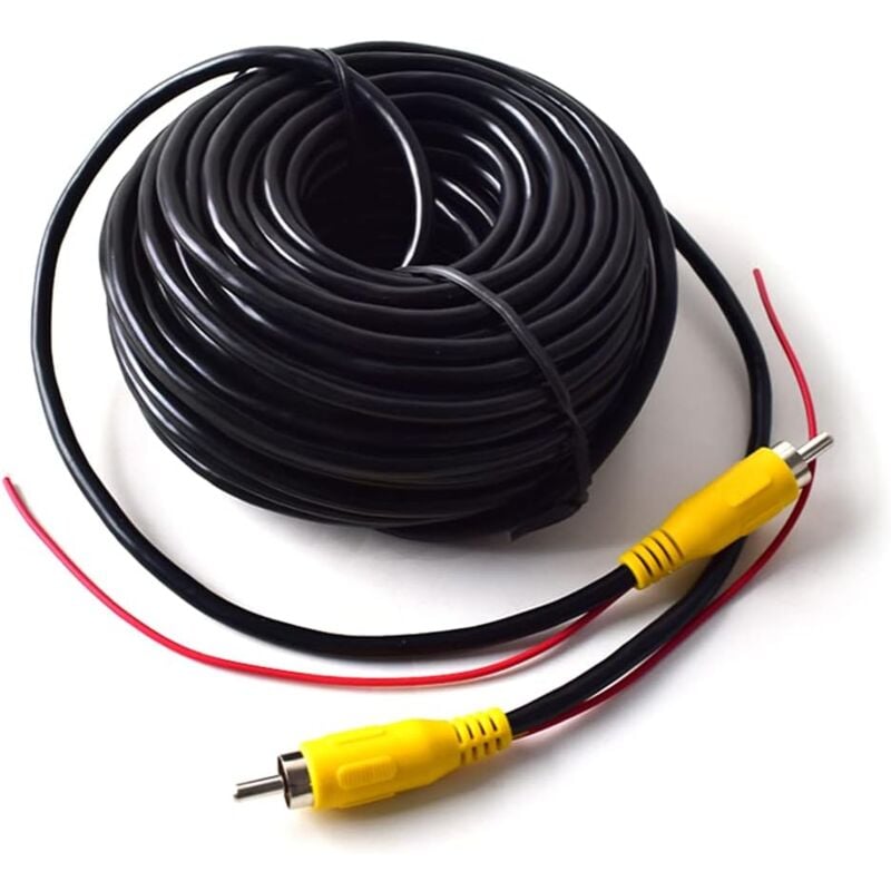 foto del prodotto rapanda cavo prolunga video da 15 m cavo jack rca presa fono connettore per retromarcia sensore filo rosso