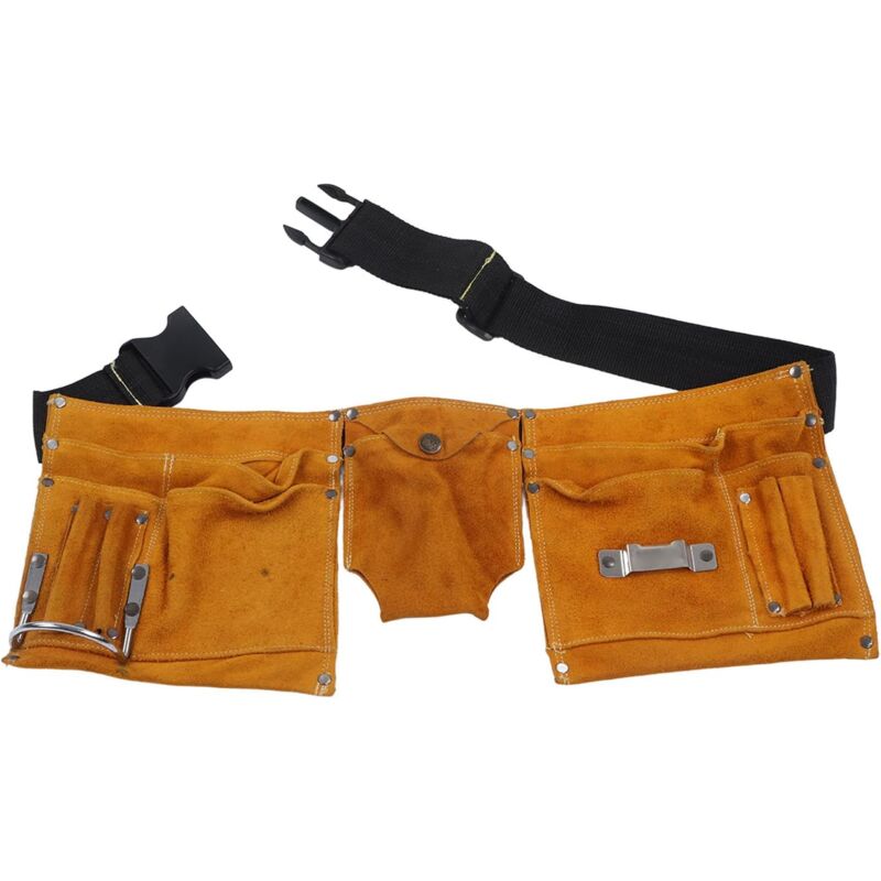 foto del prodotto rapanda cintura porta attrezzi, borsa porta attrezzi in pelle di vacchetta, borsa porta attrezzi da giardinaggio