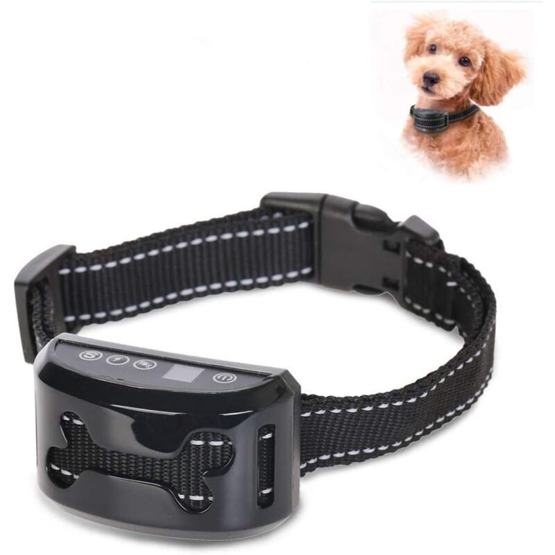 foto del prodotto rapanda collare antiabbaio, completamente automatico, addestramento cani, sensore, display lcd, riconoscimento automatico dell abbaio,