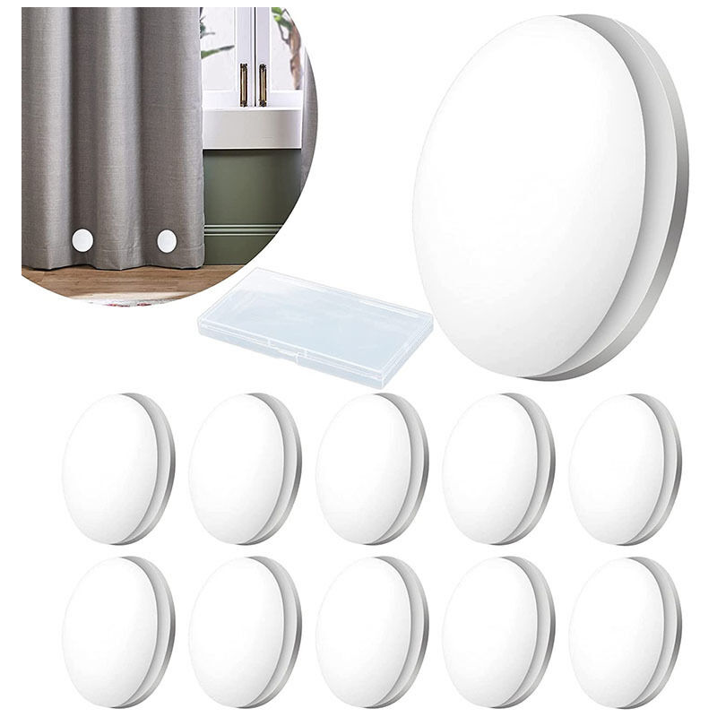 foto del prodotto rapanda confezione da 10 pesi magnetici per tende per tende da bagno, tovaglie, pesi per tende da doccia, ciondolo magnetico antivento, bianco