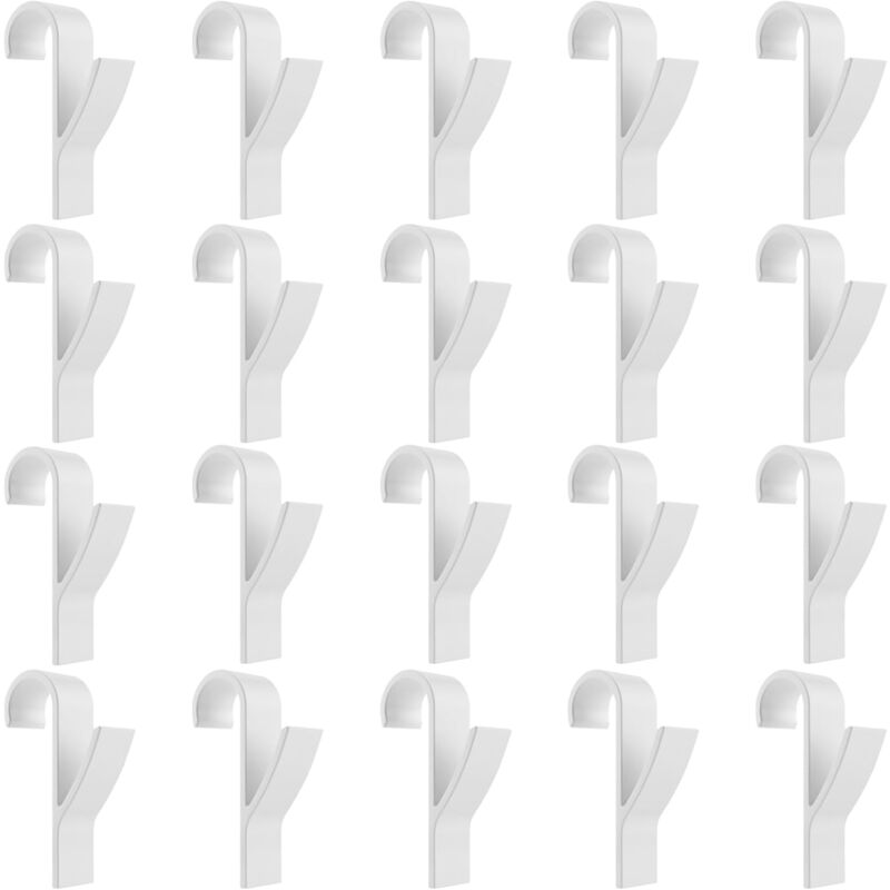 foto del prodotto rapanda confezione da 20 ganci per radiatori bianchi, ganci per radiatori in plastica abs, ganci per radiatori scaldasalviette, ganci rotondi per