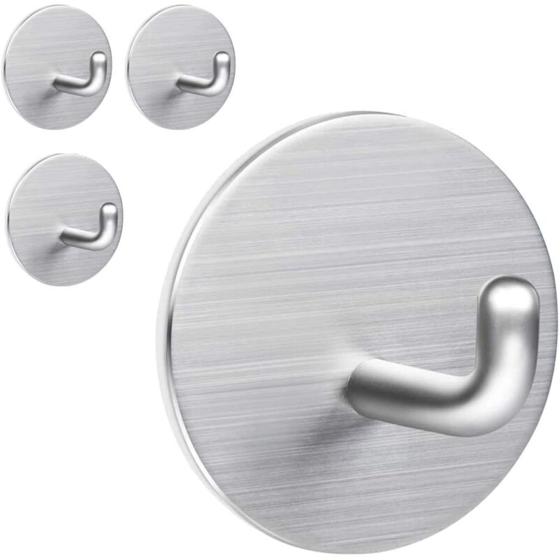 foto del prodotto rapanda confezione da 4 ganci autoadesivi resistenti per appendere salviette, ganci impermeabili per bagno, ganci da parete rimovibili senza