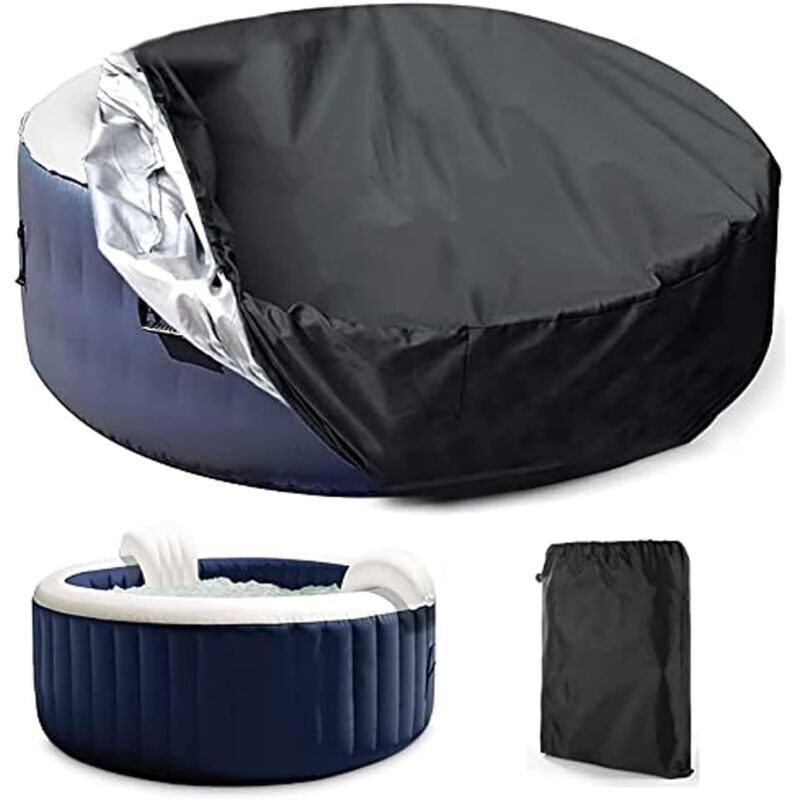 foto del prodotto rapanda copertura per piscina rotonda, copertura per piscina, copertura per piscina rotonda con coulisse, impermeabile e antipolvere 210 x 30 cm 