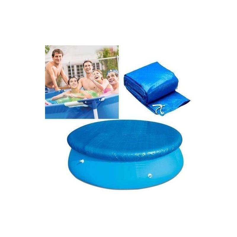 foto del prodotto rapanda coperture per piscine da 366 cm di diametro, copertura protettiva per piscina rotonda con lacci in corda, copertura antipolvere e antivento