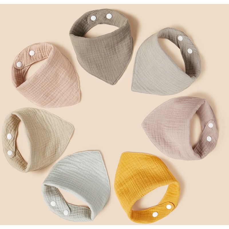 foto del prodotto rapanda culla per beb asciugamano triangolare in puro cotone multicolore, set da 7