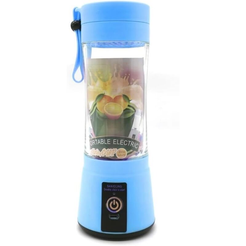 foto del prodotto rapanda estrattore di succo estrattore di succo bicchiere portatile per succo 400ml blu lama a 6 lame