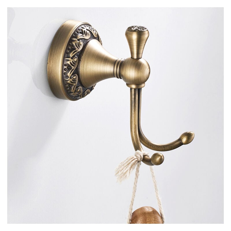foto del prodotto rapanda ferramenta per il bagno, sospensione, base europea, gancio a muro, ottone, retr 