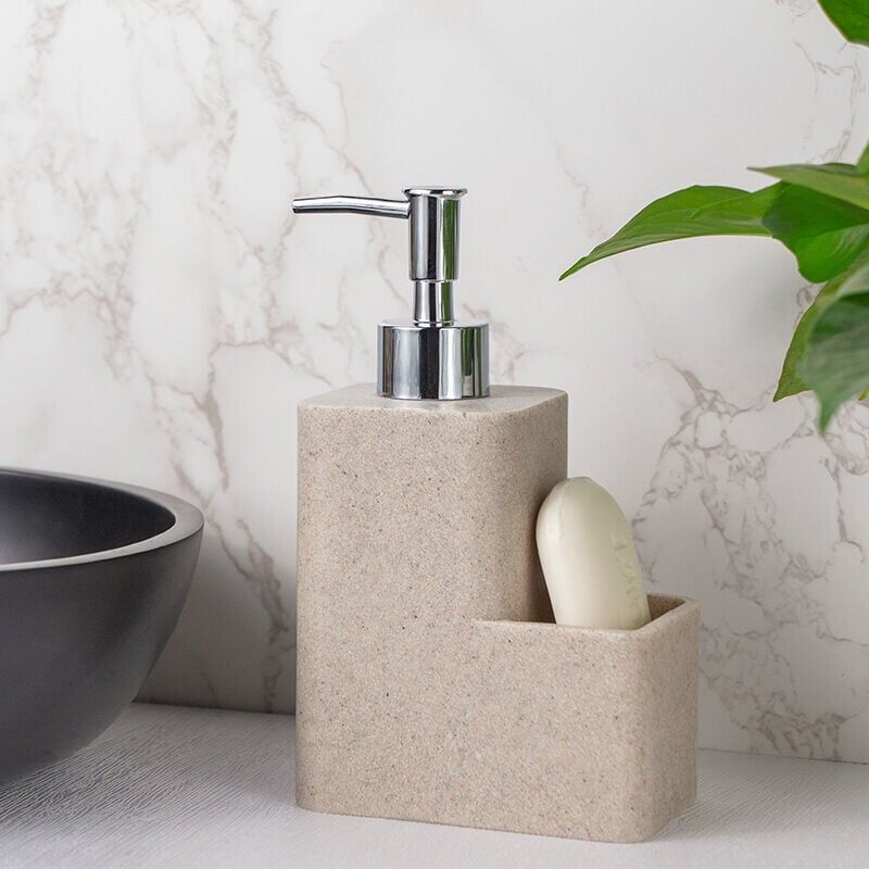 foto del prodotto rapanda festival dispenser per detersivo per piatti, dispenser per sapone, resina di alta qualit con superficie soft touch, con scomparto per