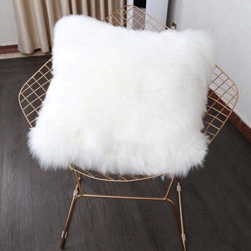 foto del prodotto rapanda fodera per cuscino federa per cuscino, pelliccia sintetica deluxe decorativa divano camera da letto letto peluche super morbido mongolia