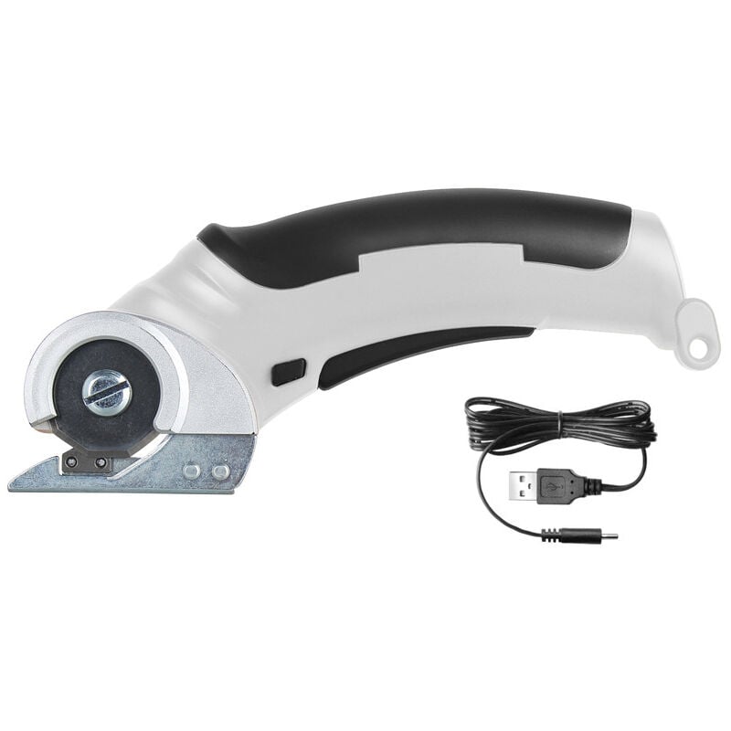 foto del prodotto rapanda forbici elettriche forbici elettriche a batteria per taglio tessuto, cartone, plastica, taglierina rotativa elettrica, grigio
