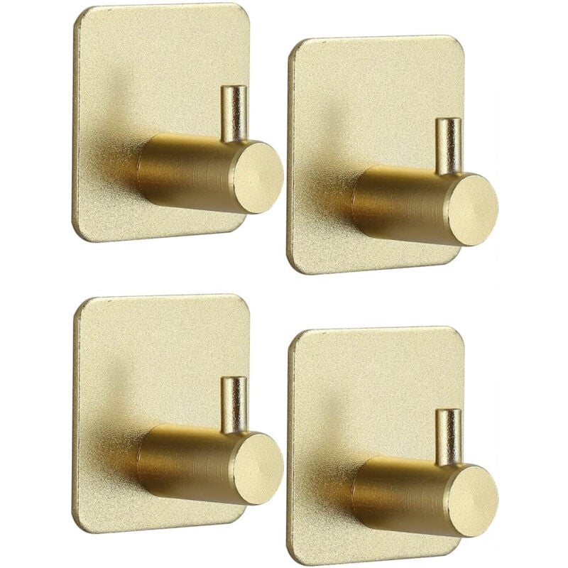 foto del prodotto rapanda gancio appendiabiti da bagno, confezione da 4 ganci autoadesivi in acciaio inossidabile 304 per bagno, camera da letto, cucina, gancio