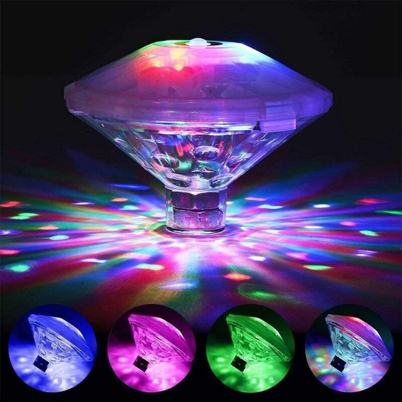 foto del prodotto rapanda illuminazione subacquea a led, luce galleggiante per laghetto, luce colorata per piscina, discoteca, laghetto, spa, vasca idromassaggio,
